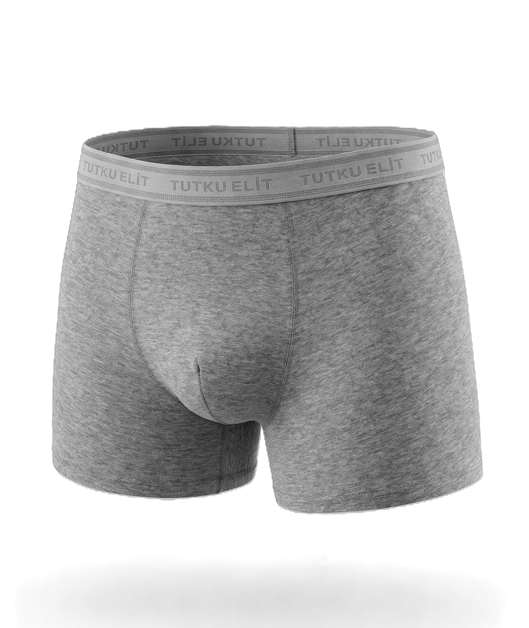 Tutku Elit Men's Boxer Shorts, Cotton Modal Blend Underwear, Soft Elastane Waistband, Double Layered Pouch, (UK, Alpha, XXL, Regular, Regular, Grey)