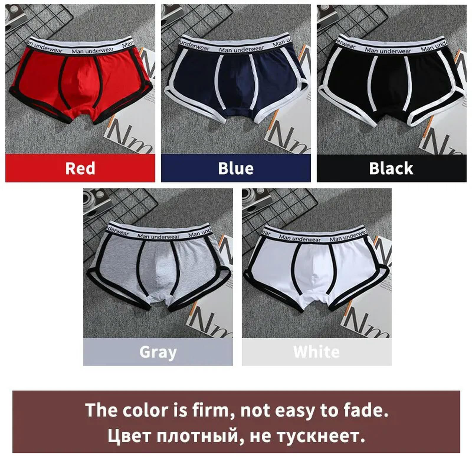 Calzoncillos tipo bóxer para hombre, 5 unidades, de algodón, suaves, para hombre, calzoncillos casuales, ropa interior para hombre