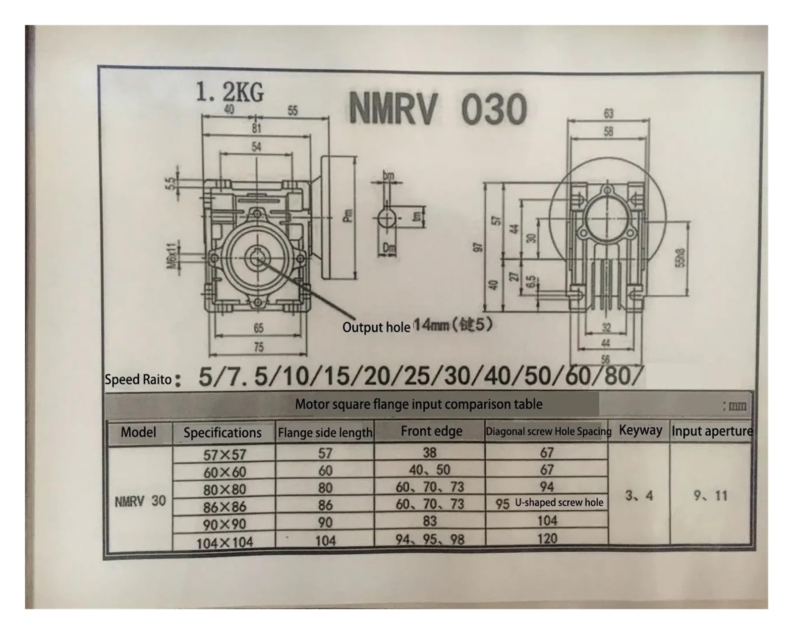 Silnik asynchroniczny RV30 220 V, 60 W, silnik o wysokim momencie obrotowym, silnik AC z przekładnią ślimakową z regulacją prędkości, CW CCW (0-17 obr./min, 220 V)