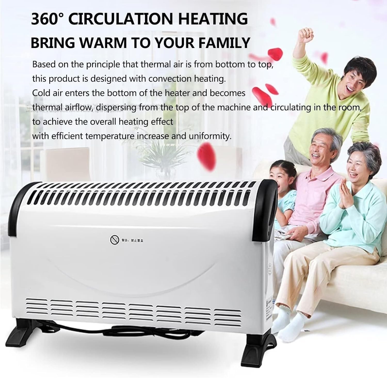 Convector Heater demonstrating 360 degree circulation heating