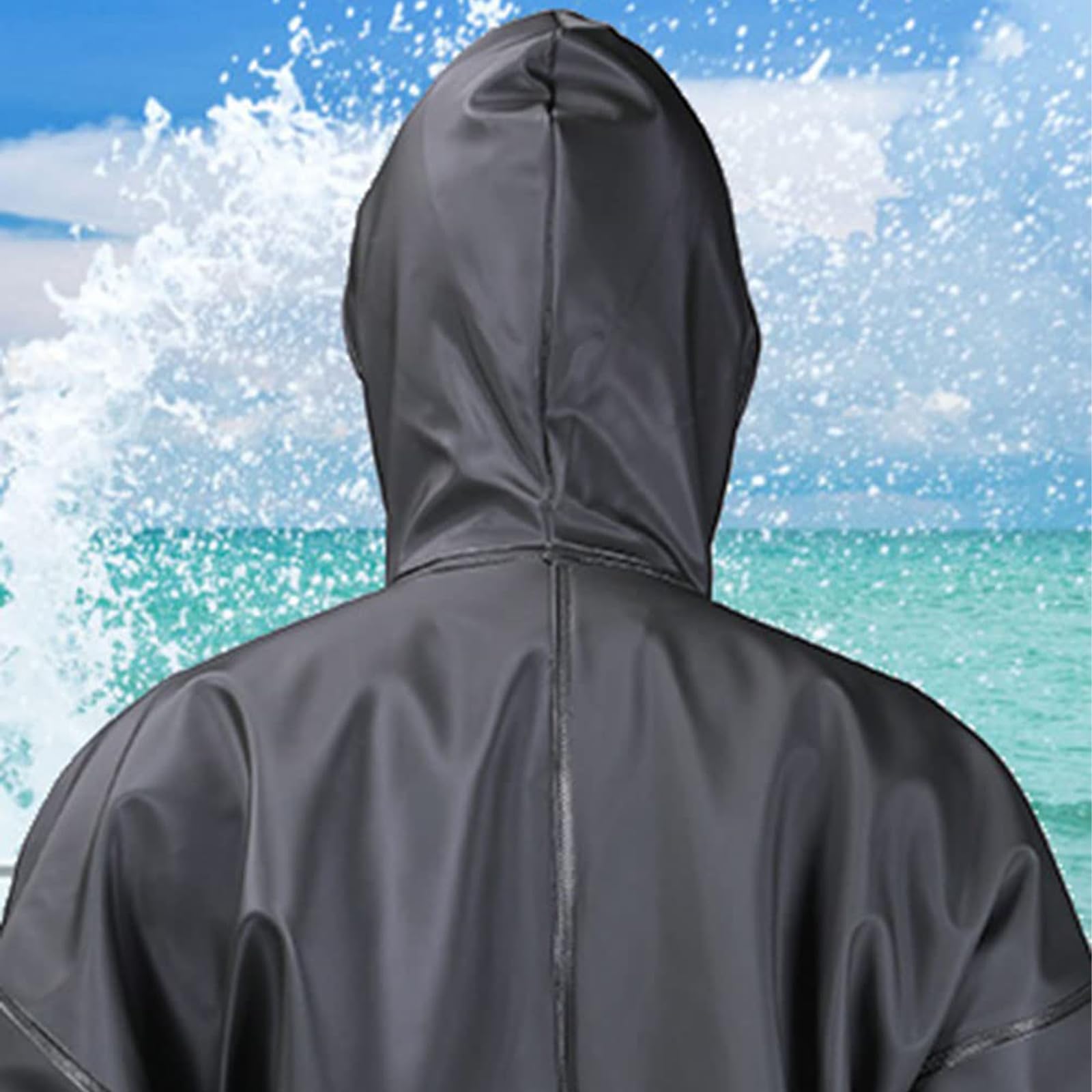 Waders De Pesca De Cuerpo Entero para Hombre y Mujer, Fabricados En PVC Resistente, con Botas Antideslizantes; Impermeables, Resistentes A La Suciedad, A Los Arañazos.,85s Black no Gloves,40