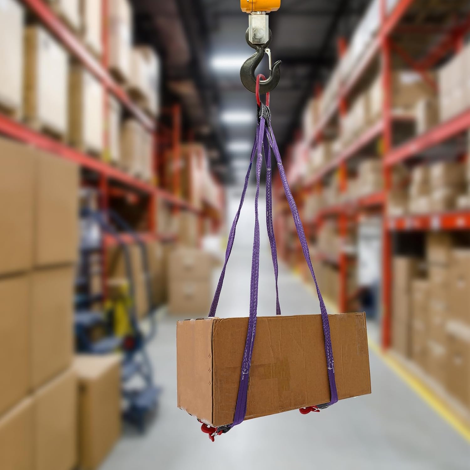 Chain Sling 10Ft Quad Leg Lifting Chain with 4 Leg Grab Hooks, G80 Heavy Duty Lift Sling Chains for Engine Hoist 3Ton Capacity,10FT Used in Mining, Machinery, Ports, Building