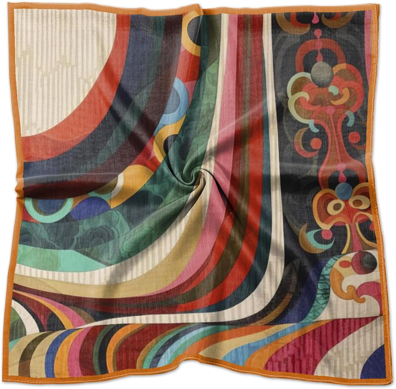Silk Feeling Scarf 27.5 Inches Large Square Satin Head Hair Wrap Fashion Cute Aesthetic Decoration for Women Girls