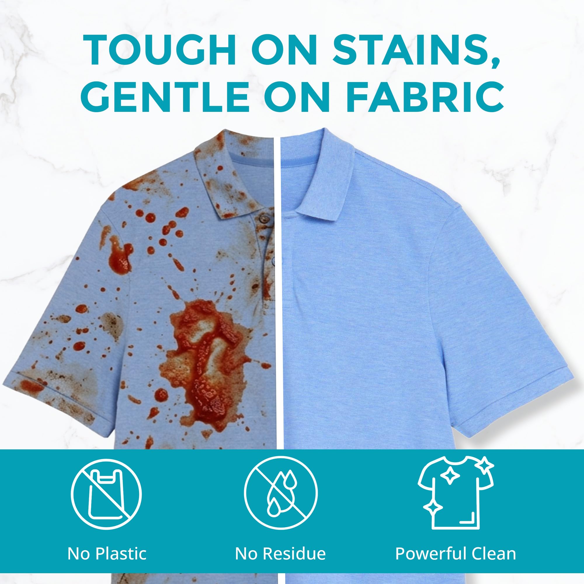 Hojas de detergente para ropa (lino fresco) – 80 cargas, sin jarra de plástico pesado, hojas de detergente concentrado fáciles de usar (ideal para viajes)