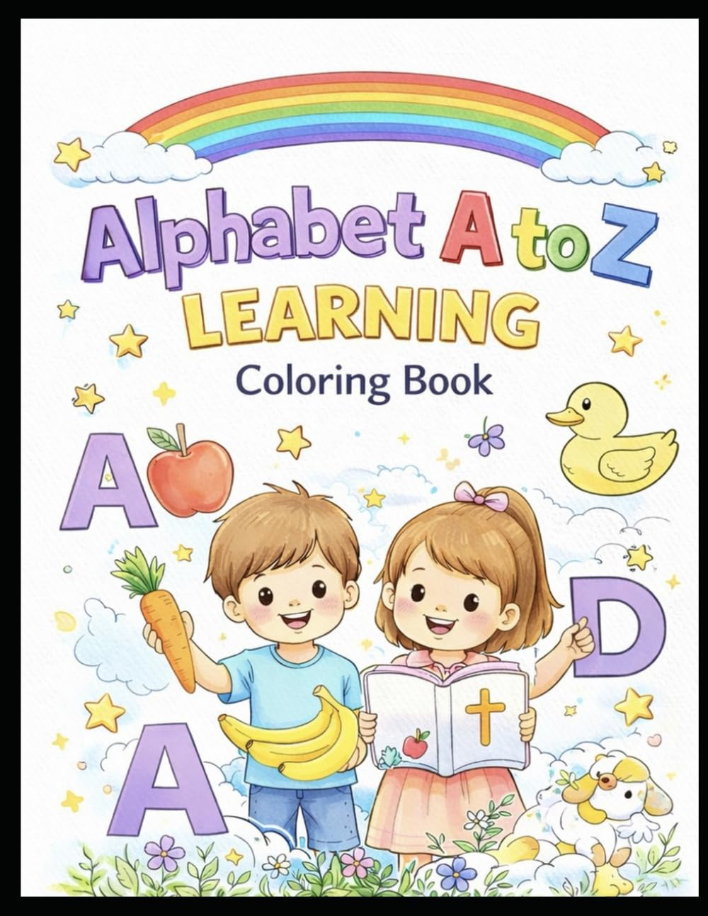 Alphabet A to Z learning coloring book for kids