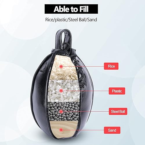 Miniatura 6 de INNOLIFE Bolsa de boxeo, Dodge Hide Speed Ball para entrenamiento de reflejos, kickboxing, entrenamiento de péndulo de MMA