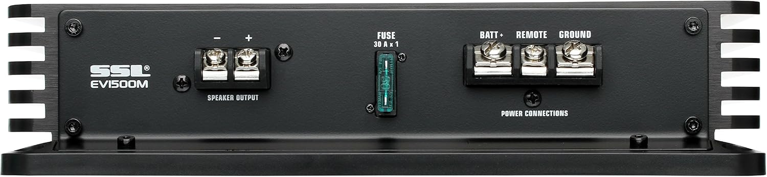 Sound Storm Laboratories EV1500M Evolution Monoblock Car Amplifier power and speaker output terminals