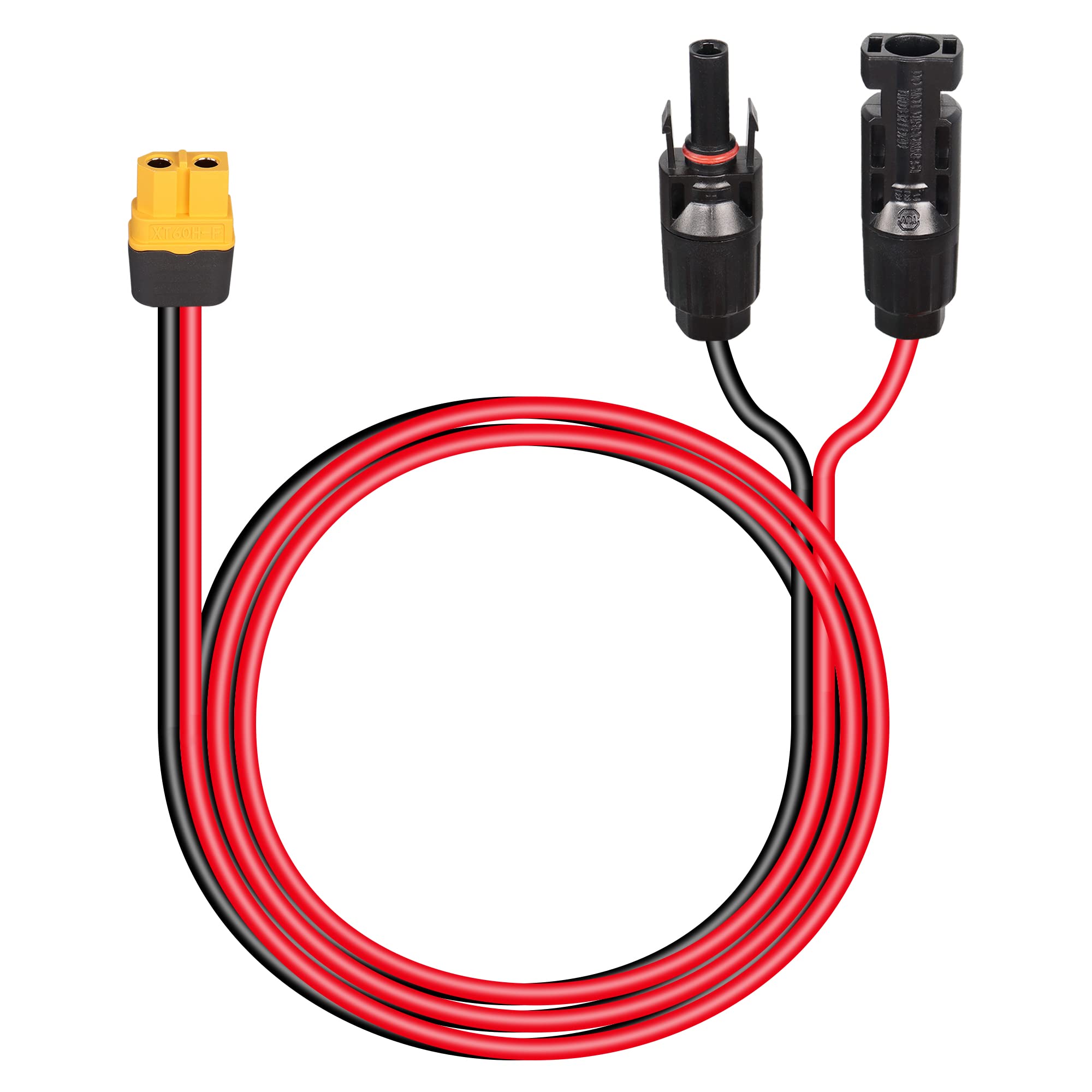 Câble Adaptateur XT60 Pour Panneaux Solaires 60 Cm - 12AWG, étanche IP68, Cuivre étamé