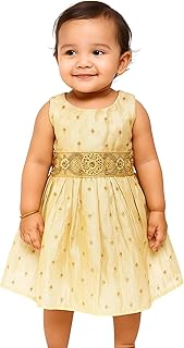 TotzTouch Baby Girls Dress Frock Stylish Cami Strap Flared Printed Net Sleeveless Gown Light Weight Age Newborn to 4 Years