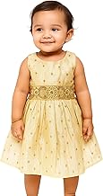 TotzTouch Baby Girls Party Dress | Sleeveless Dress with Embroidered Belt for Birthday Baby Stylish Dress