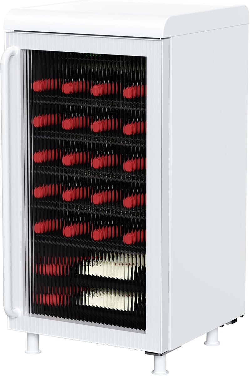 Frigidaire, 3.0 pies cúbicos, refrigerador retro para 87 latas/26 botellas, refrigerador central para vino/bebidas, barra superior incorporada, puerta de vidrio estriada