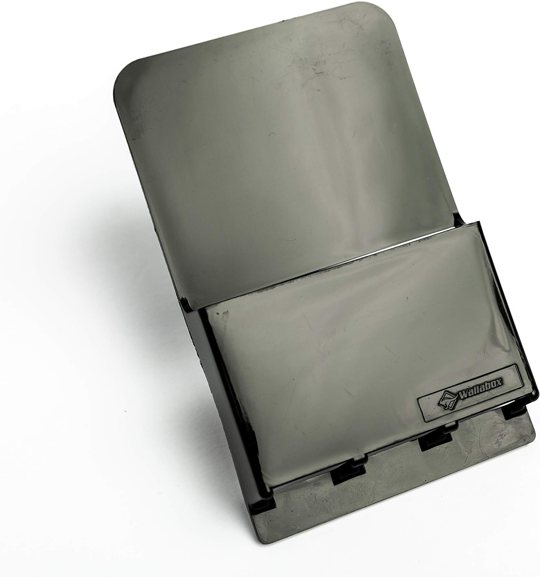 Wallabox (Black, 1 Pack) - Made in USA! Universal Cell Phone Holder, Wall Mount, Non Damaging - Fits All Phones. Great for Bedroom, Bathroom, Office, Charging Station