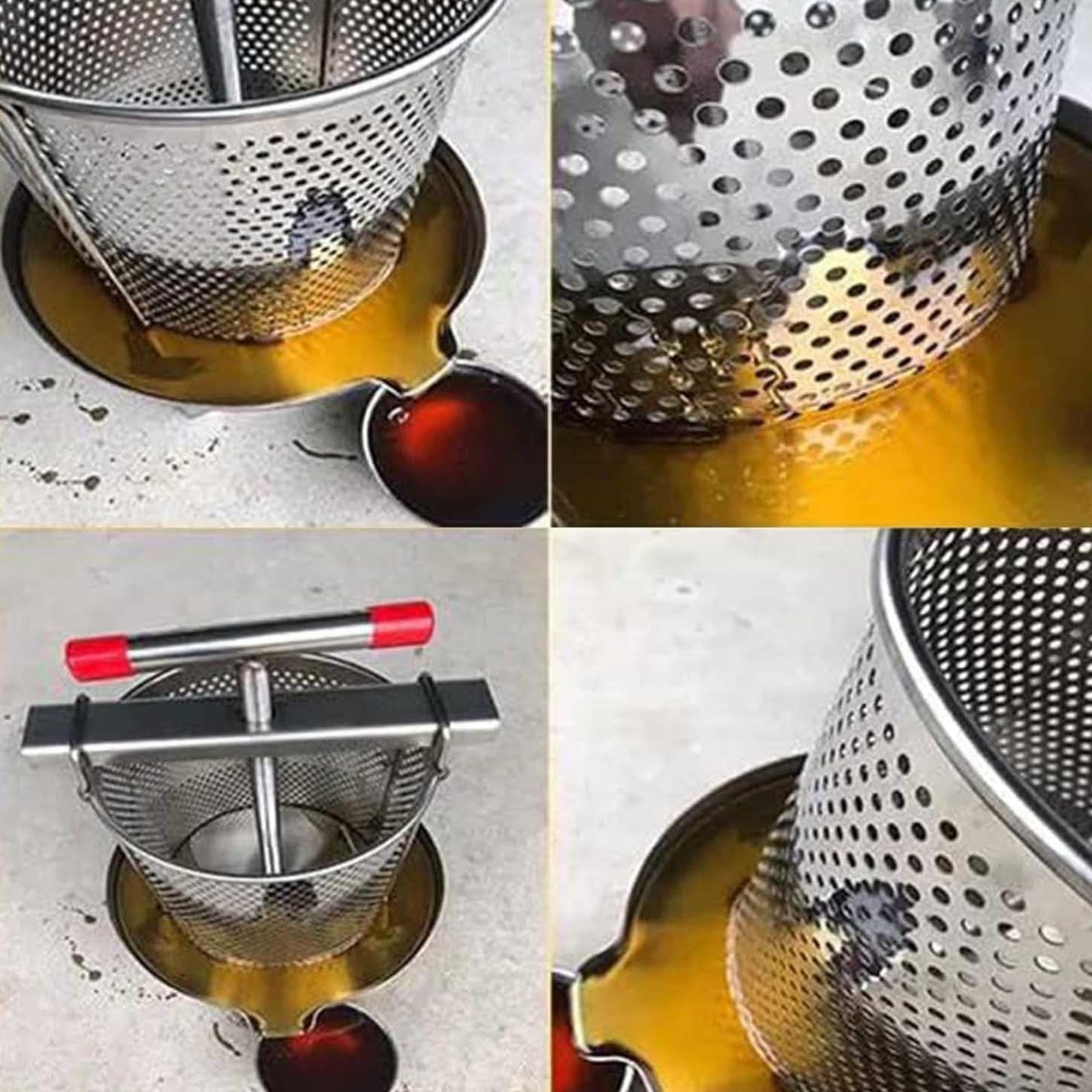 estrattore manuale per in acciaio inox Pressa Manuale per Miele in Acciaio Inox large bee honey press extractor Attrezzatura apicoltura Lavorazione per api miele,vino,frutta,cera
