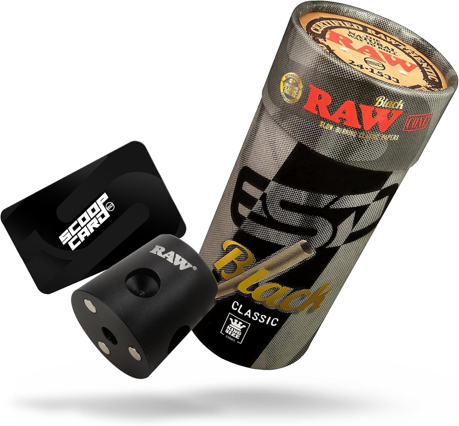 RAW Black King Size Cones 100 Pack + RAW Snuffer