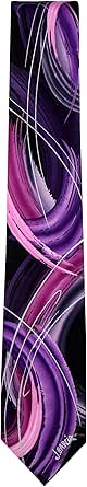 Jerry Garca Mens JG-10297 Neckte Tes, Black Pnk Lavender Aqua, One