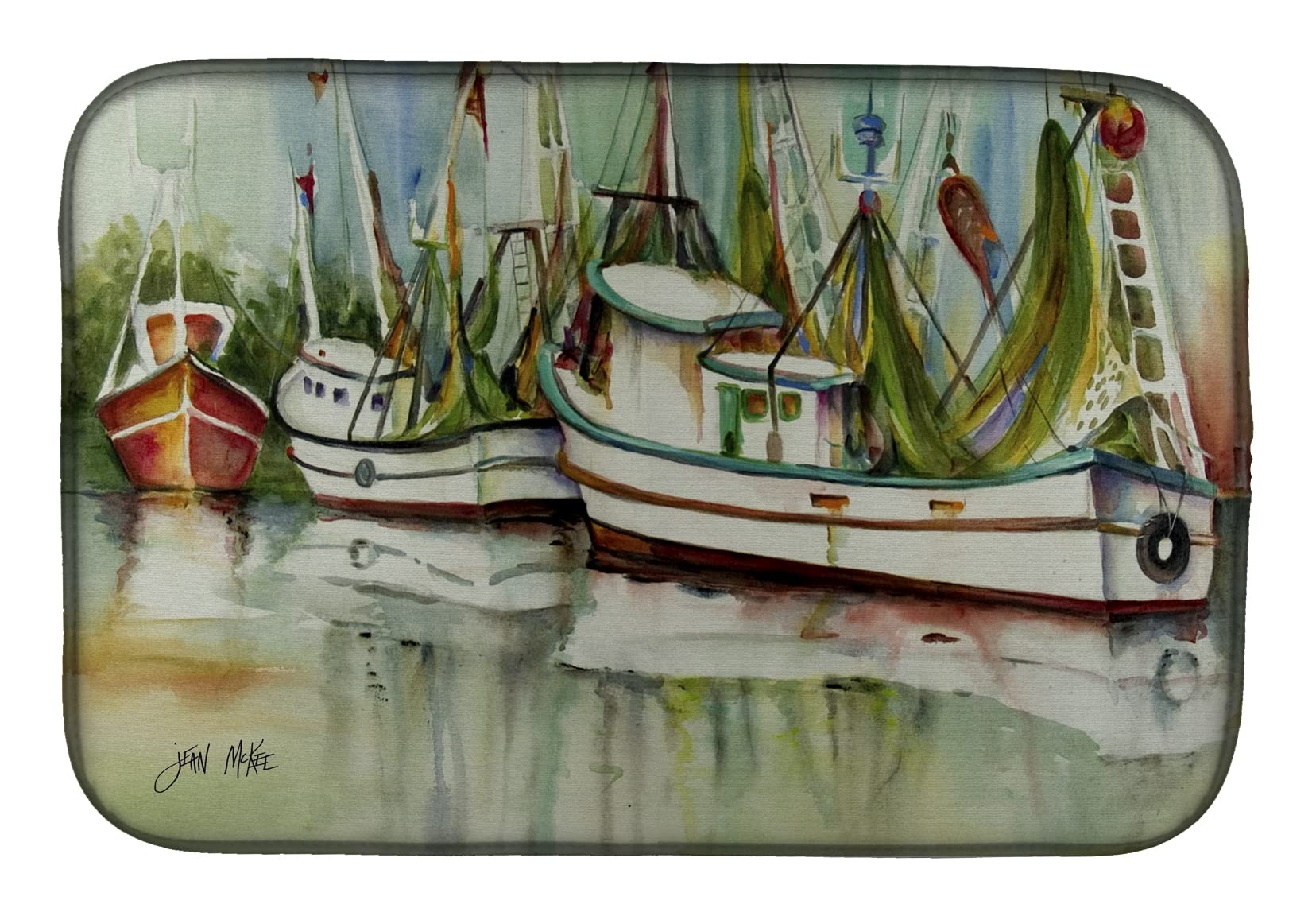 Tapis de séchage vaisselle Ocean Springs Shrimper Caroline's Treasures JMK1067DDM 35x53 cm