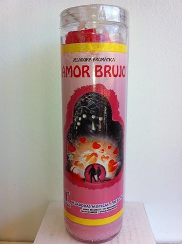 Love Witch (Amor Brujo) Vela perfumada preparada 7 días en vidrio