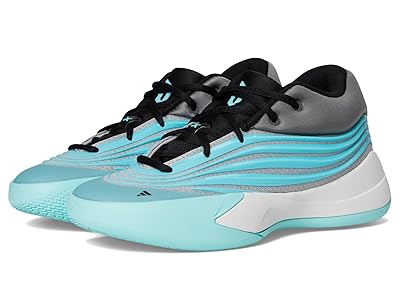 adidas Kids Dame X Basketball Shoes (Big Kid) Kids Shoes Flash Aqua/Black/Grey