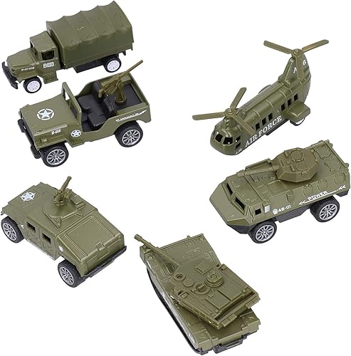 Miniatura 5 de Tnfeeon Modelo de coche militar, vehículo de camión de aleación, modelo de coche fuerte, para niños, adultos, niños y niñas