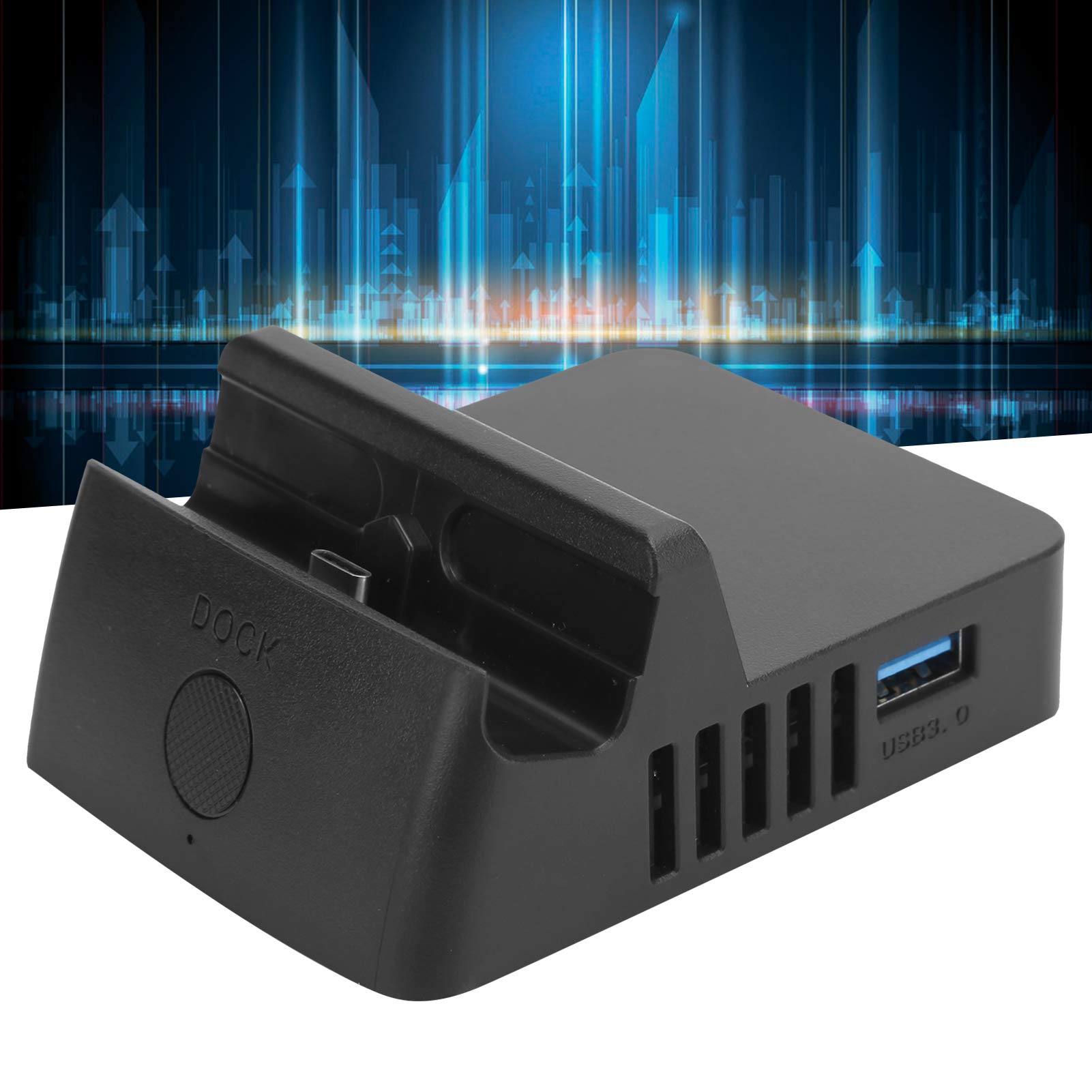 Base de Carga Mini USB3.0 con Diseño Multifunción para, Pantalla de Vídeo Portátil y Conectividad LAN, Material ABS Compacto