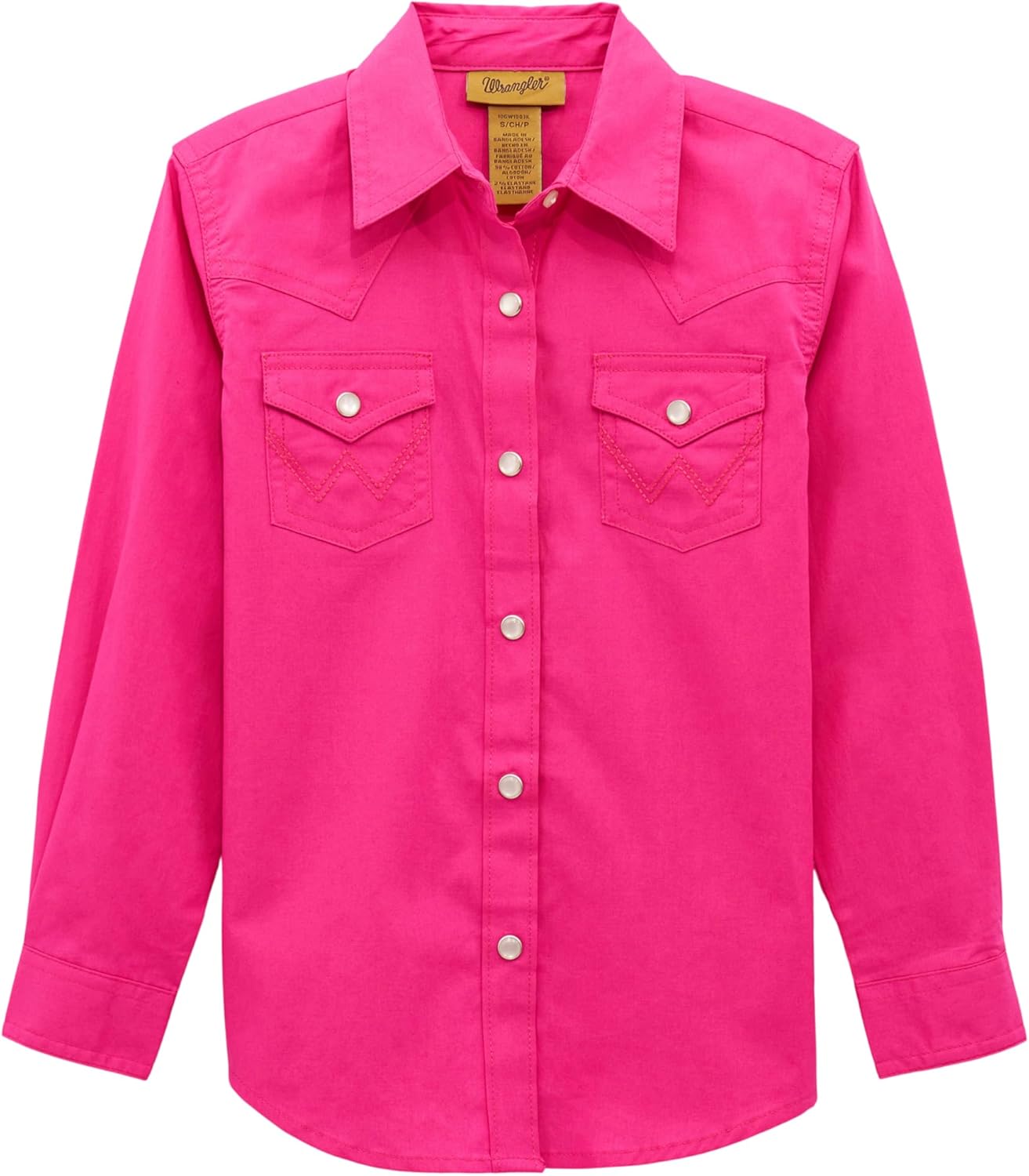 Wrangler White Girls Western Long Sleeve Top GW7001W