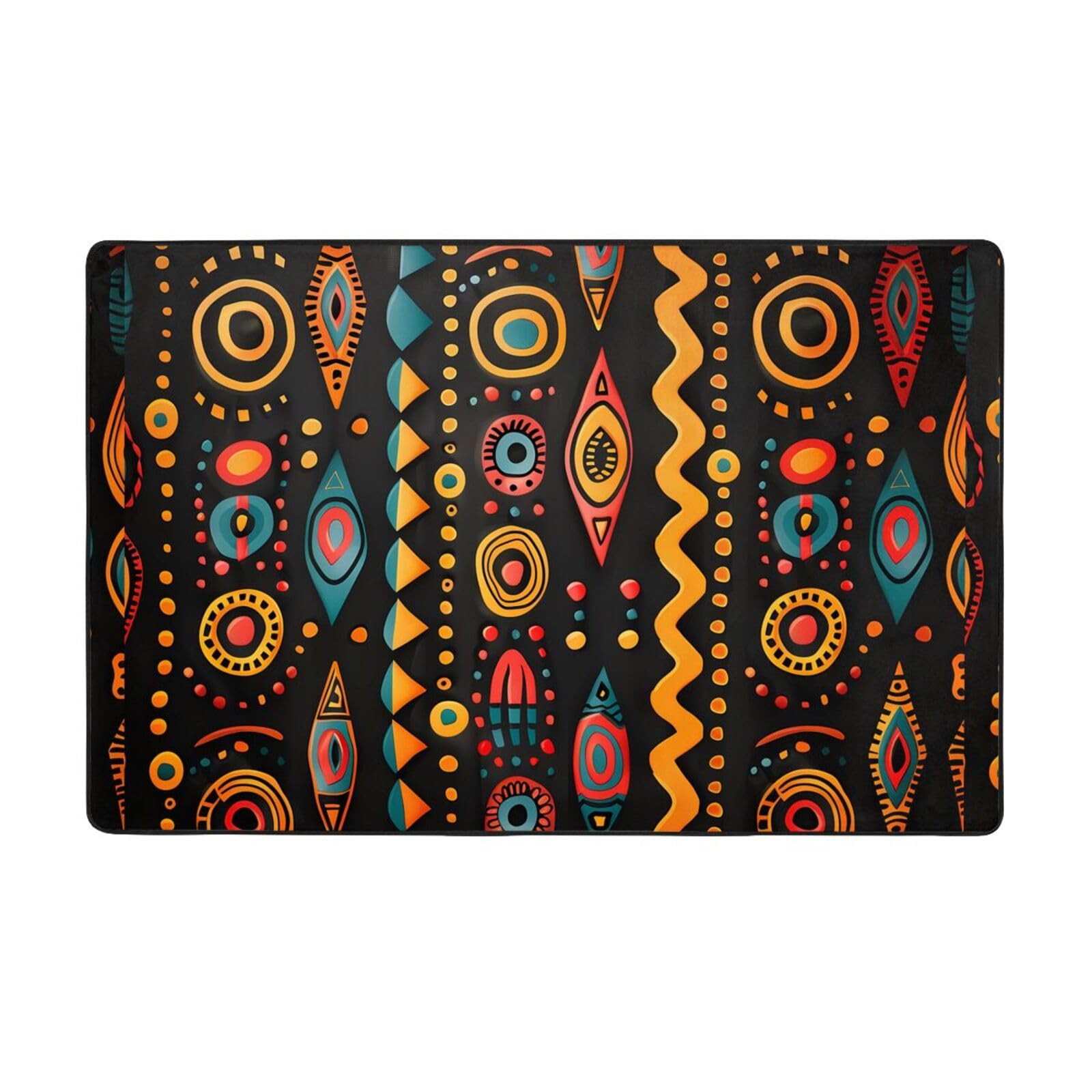 Tapis texture tribale africaine en velours fin de qualité supérieure doux