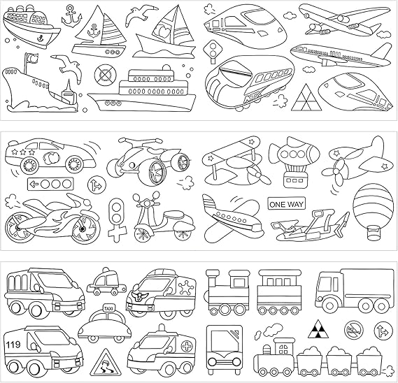 ANTOYZ Cartoon and Doodle Art Drawing Paper Roll for Kids tution Class
