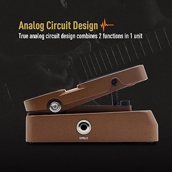 SONICAKE Passive Volume & Expression EXP Pedal, Mini Guitar Volume Pedal 5.85L x 2.58W x 2.4H - Vexpress
