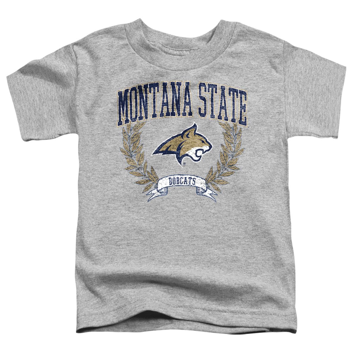 LOGOVISION Montana State University Laurels Dark Kids T Shirt (3) for Toddler Boys and Girls, Athletic Heather