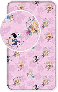 Dinsey Princess Snow White and Rapunzel Single Fitted Sheet 100% Cotton