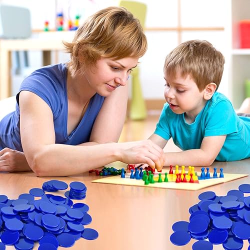 Miniatura 7 de Coopay 300 discos de plástico para contadores de aprendizaje, discos de conteo de fichas de bingo para práctica de matemáticas y fichas de póquer, 1