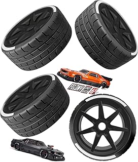 Rcarmumb RC Truck Tires Upgrades Part for 1/7 Arrma Felony 6S BLX,RC Wheel Tires Set,2PCS 42/100 2.9 Tires,2PCS 53/107 2.9 Tires,Black