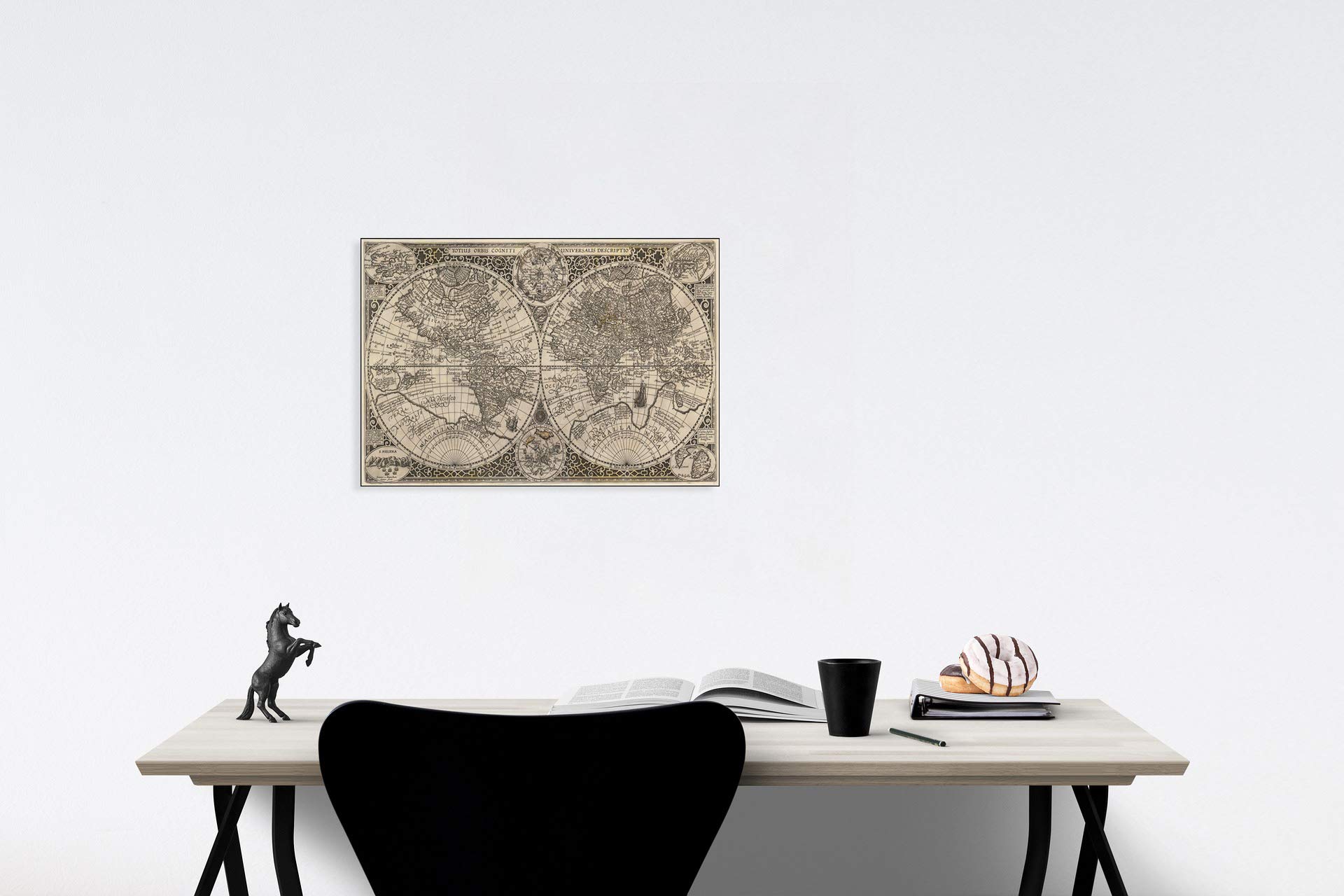 英国製 PORTOBELLO ドーセット州 古地図 額装 ヴィンテージ Amazon.com: 1605 World Map Double Hemisphere - Historical Map