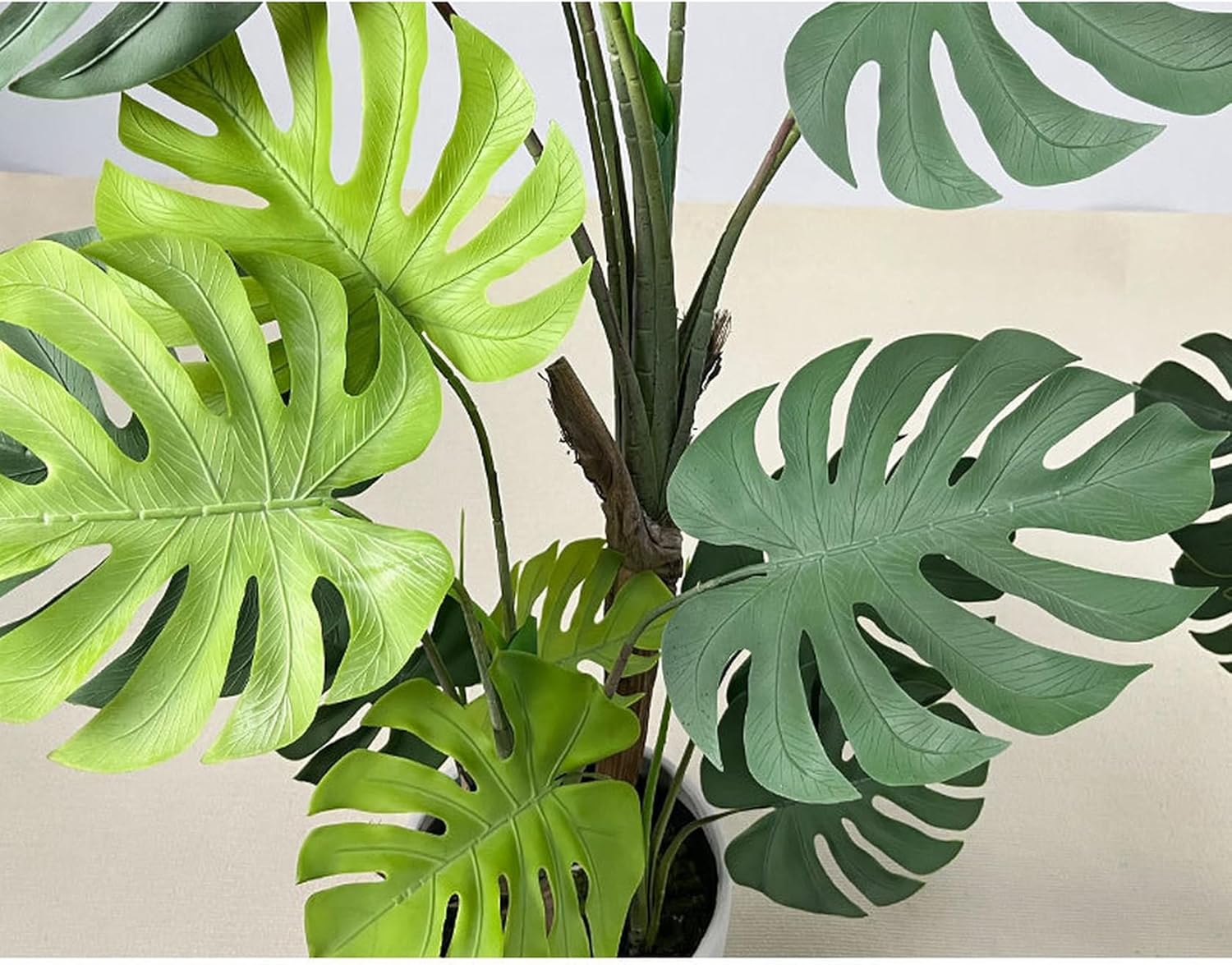 フェイクグリーン 観覧植物 人工観葉樹 フェイクモンステラ オフィス 室内 屋内 インテリア 大型 鉢付き 【技】 おしゃれ オフ