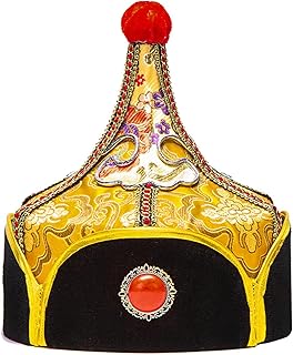 Traditional Mongol Hat Ethnic Embroidered Cap For Halloween Cosplay Party
