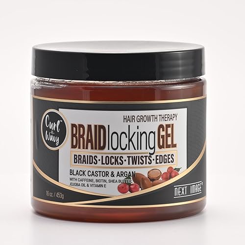 NEXT IMAGE Gel de bloqueo trenzado (ricino negro y argán, 16 onzas)
