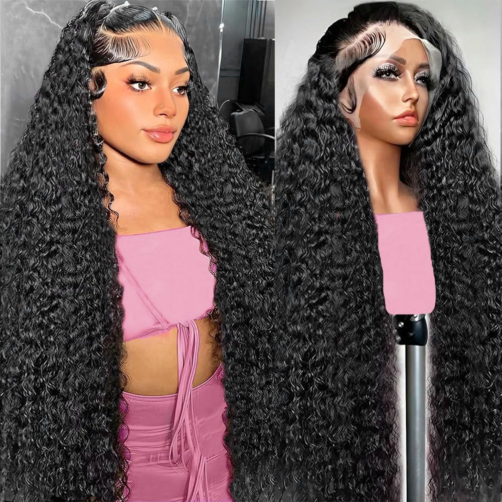 250% Density HD Lace Front Wigs Human Hair 13×6 Deep Wave Lace Front Wigs 28inch Bleached Knots Pre Plucked Curly Wig for Women 100% Human Hair Natural Color 250% Density HD Lace Front Wigs Human Hair 13×6 Deep Wave Lace Front Wigs 28inch Bleached Knots Pre Plucked Curly Wig for Women 100% Human Hair Natural Color