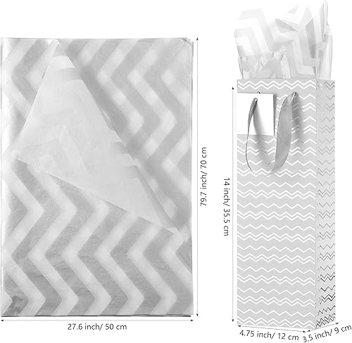 Miniatura 2 de Chrisfall 12 bolsas de vino para botellas, bolsas de regalo de vino, papel kraft a granel con asas, etiquetas, papel de seda para envoltura