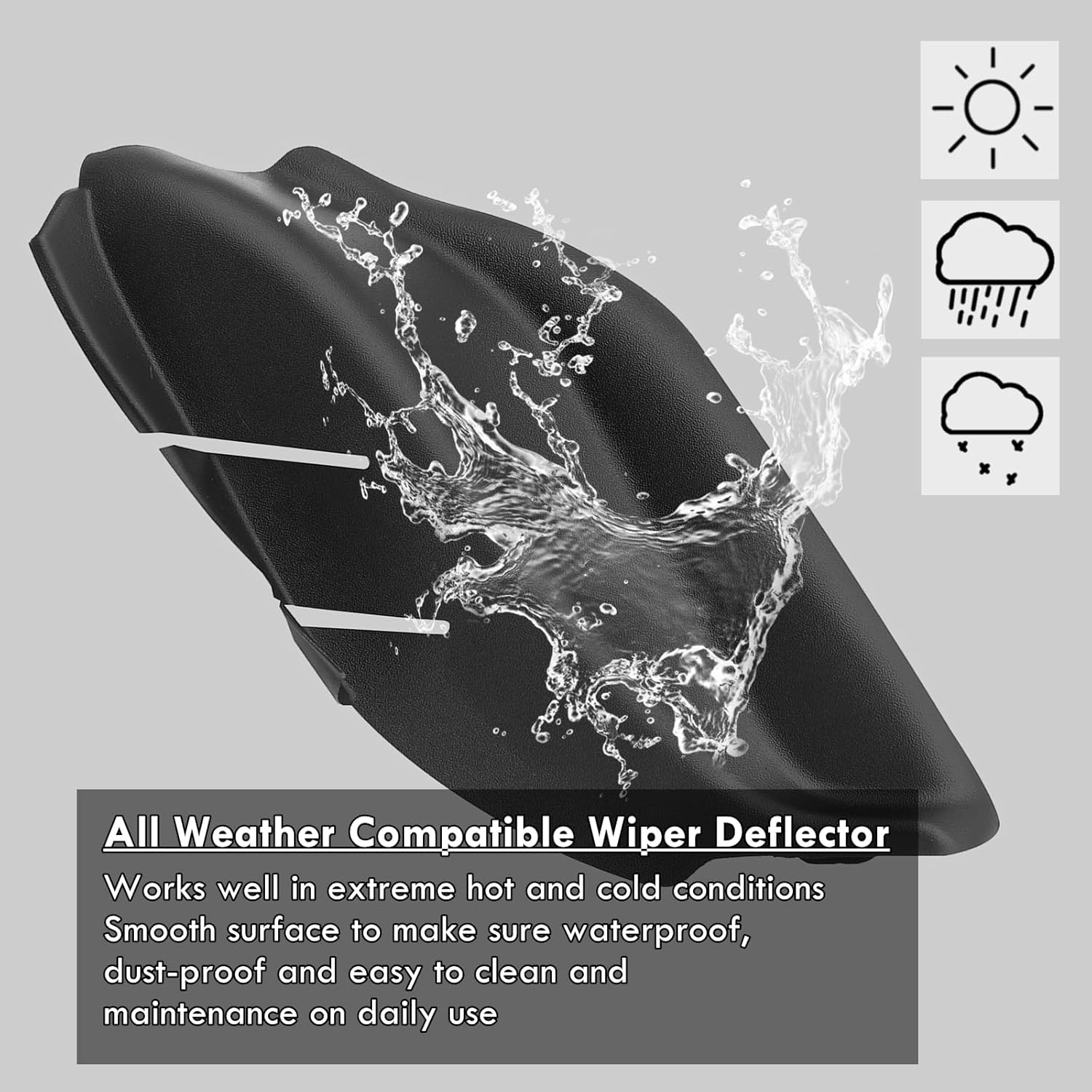 1 Pair Front Windshield Bottom Corner Wiper Deflector Fit for Jeep Compass 2017 2018 2019 2020 2021 2022 2023 2024 2025 Windshield Wiper Cowl Cover Panel Trims Replace for 7AA47RXFAA 7AA46RXFAA