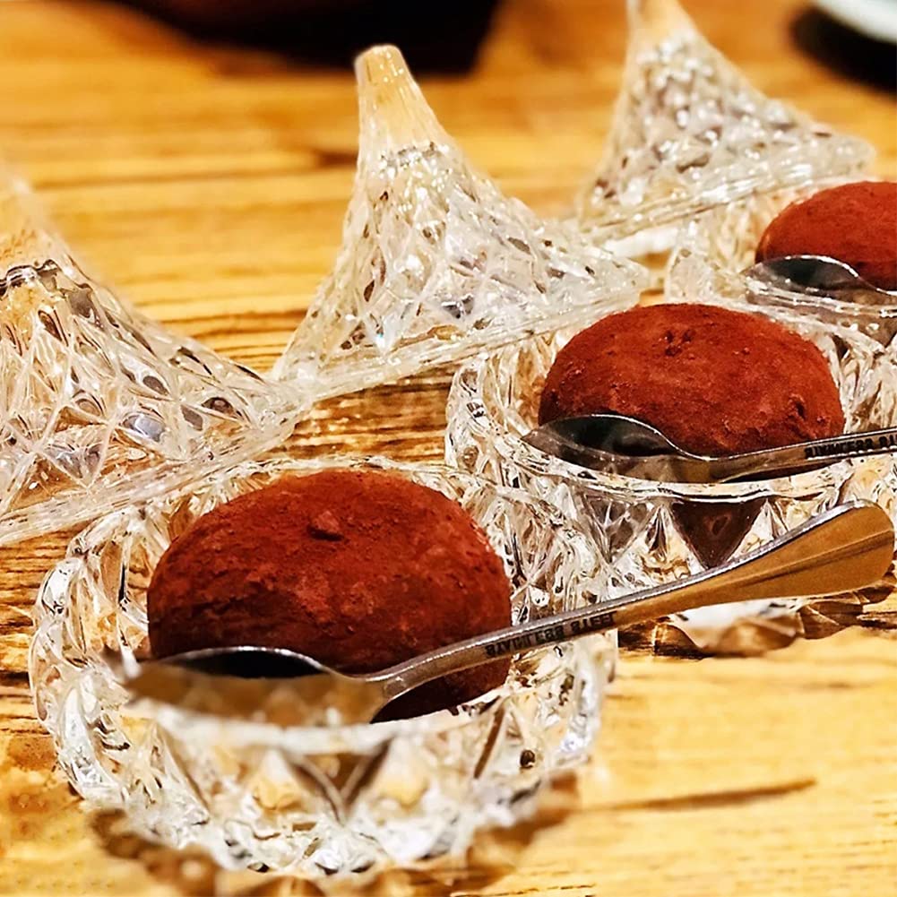 DUEBEL Lot de 2 cuillères à caviar en verre avec cuillère à caviar en nacre de 8 cm – Refroidisseur universel pour Martini, vin, liqueur et cocktail
