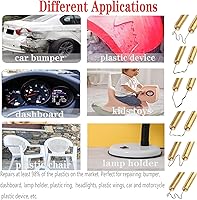 Vista 15 de Soldador de plástico de 220 W, kit de soldadura de plástico, reparación de parachoques de automóvil, 1000 grapas calientes y 92 piezas, 7 tipos