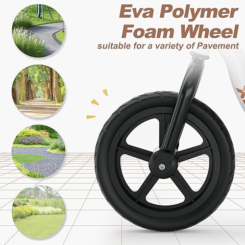 Miniatura 5 de XJD Bicicleta de equilibrio para niños de 2 años de edad, bicicleta sin pedal de 12 pulgadas para niñas y niños de 18 meses a 5 años de edad,