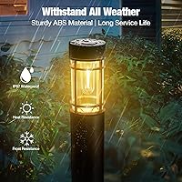 Vista 6 de Luces Solares para Senderos Exteriores, Paquete de 8 Mejoradas Hasta 12 Horas, Luces Solares para Jardín Exterior Impermeables, Luces Solares