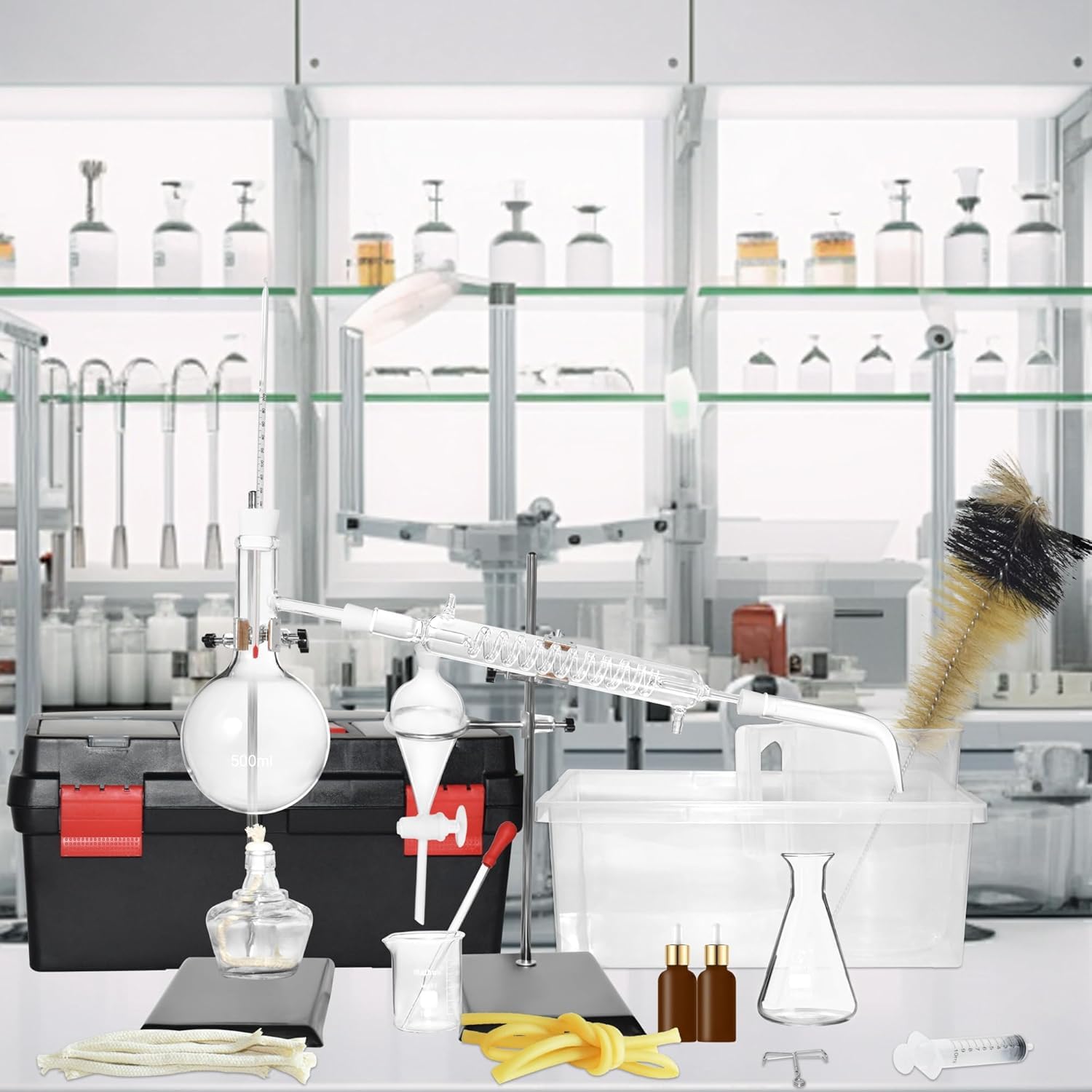 Unité de distillation de laboratoire 500 ml en verre