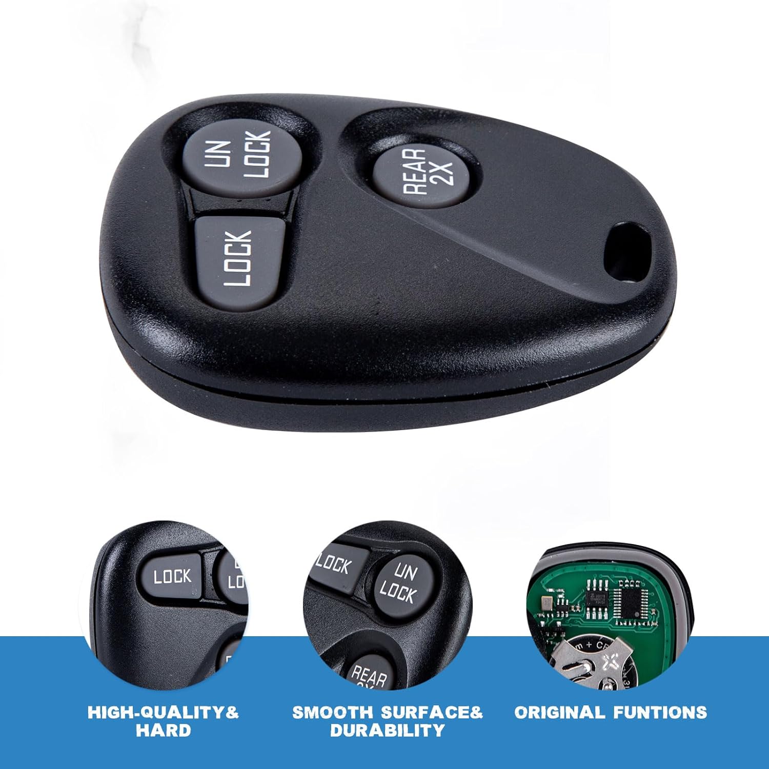 Car Key Fob for Kleyless Entry Remote Replacement for 1997-1999 Tahoe ABO1502T (2)