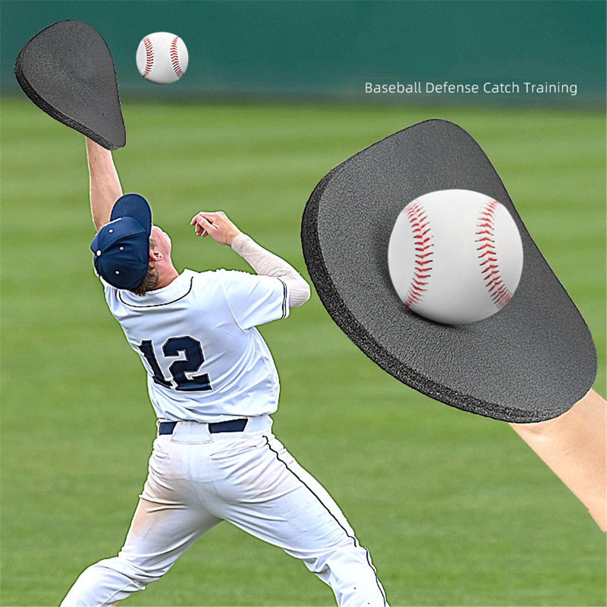 Gants D'entraînement Baseball En Mousse – Pour Ado Et Adulte, Usage Droitier/gaucher, 2 Pièces