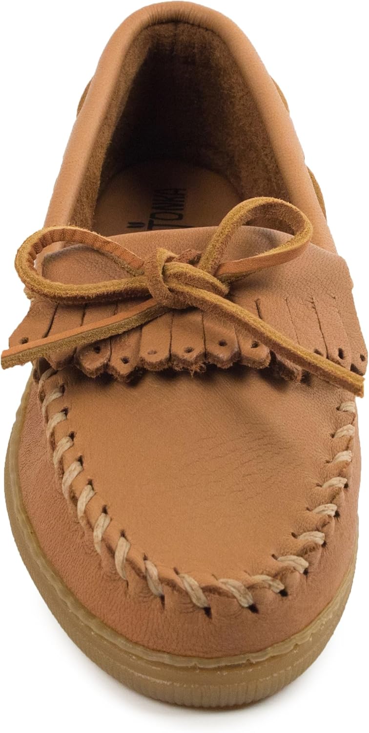 Minnetonka Women's Moosehide Fringed Kilty Moccasin