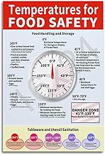 GHJFDF Wall Poster Temperature for Food Safety Poster Poster for Room Aesthetic Posters 12x18inch(30x45cm)