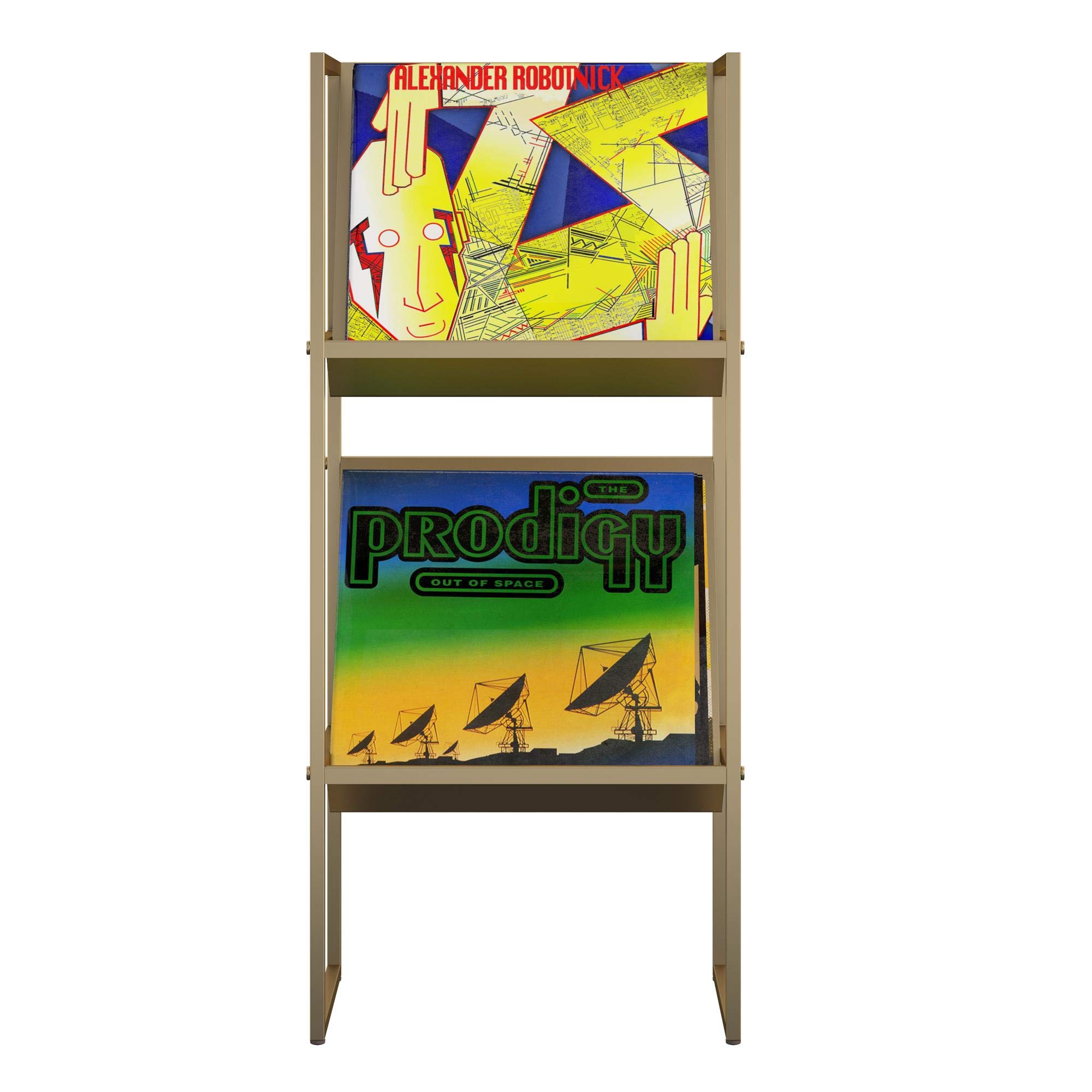 Novogratz Helix Vinyl Record Storage Gold