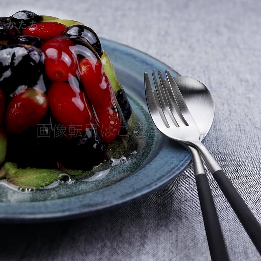 みみこ　GOA　ブラック＆シルバー　デザートサイズ　計16本 みみこ様専用 GOA ブラック＆シルバー デザートサイズ 計16本